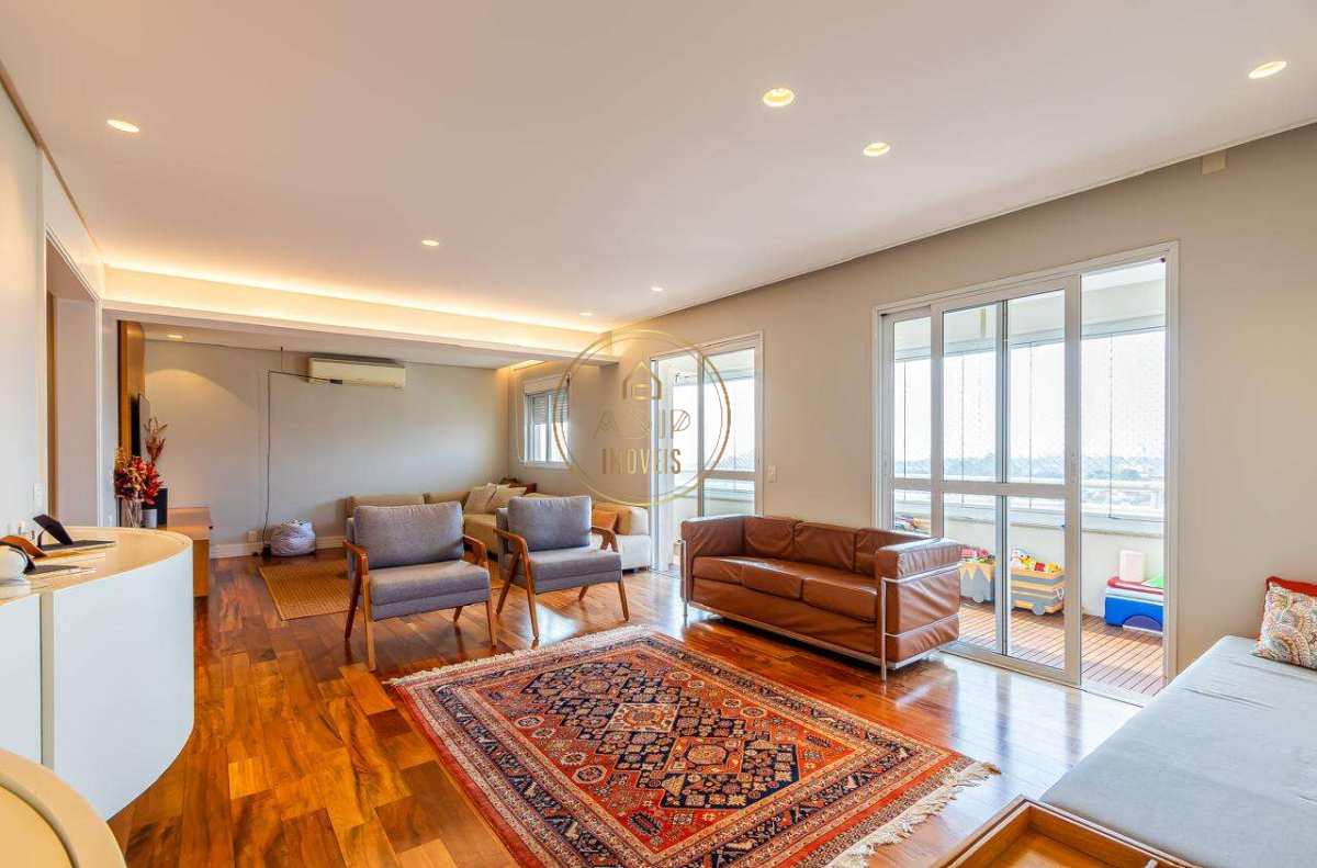 Apartamento de 182m² no Real Parque, com 3 suítes, escritório, varanda. 3 vagas + depósito - ADIP Imóveis