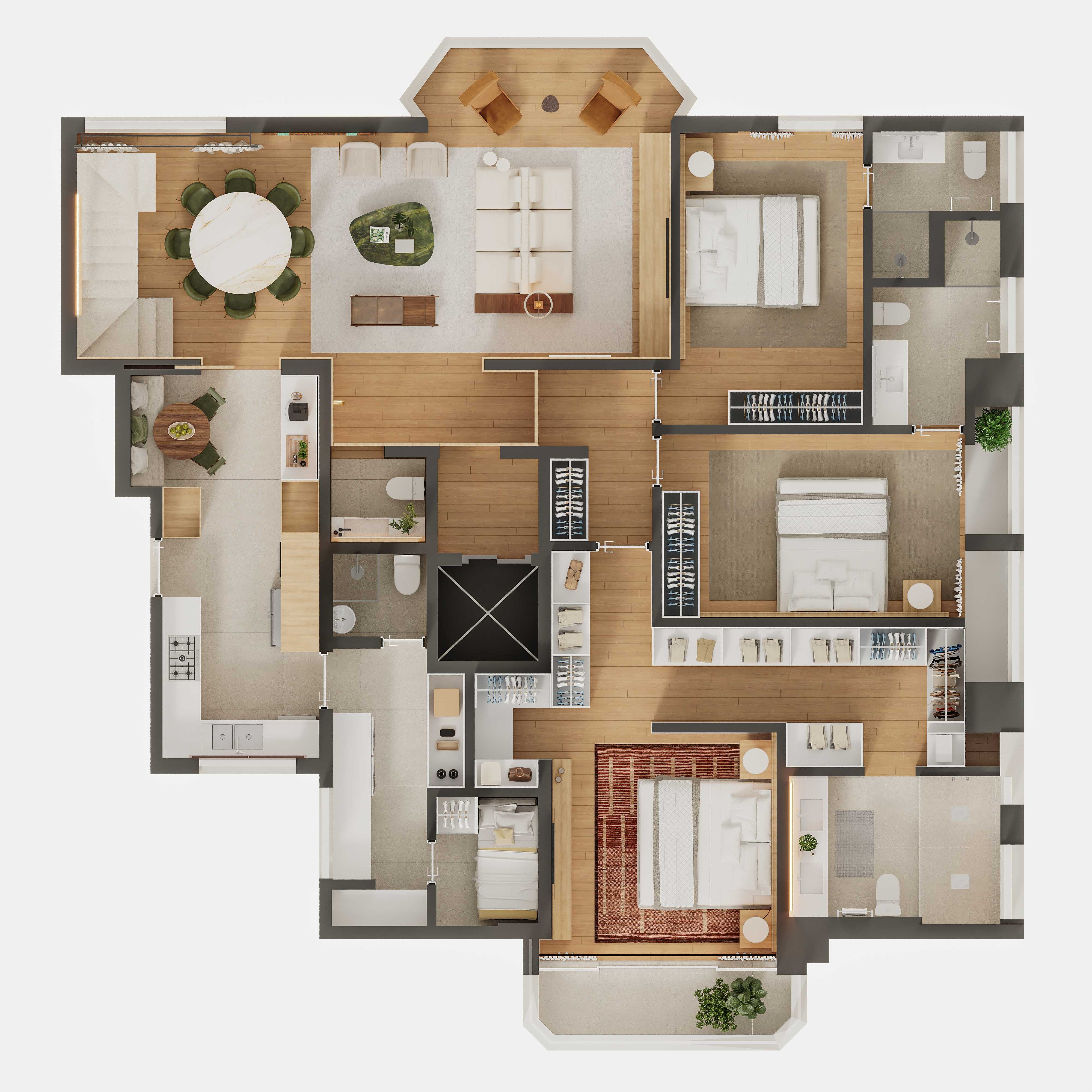 Planta - Cobertura à venda em São Paulo, Jardim Europa, com 4 quartos, 378m² - ADIP Imóveis