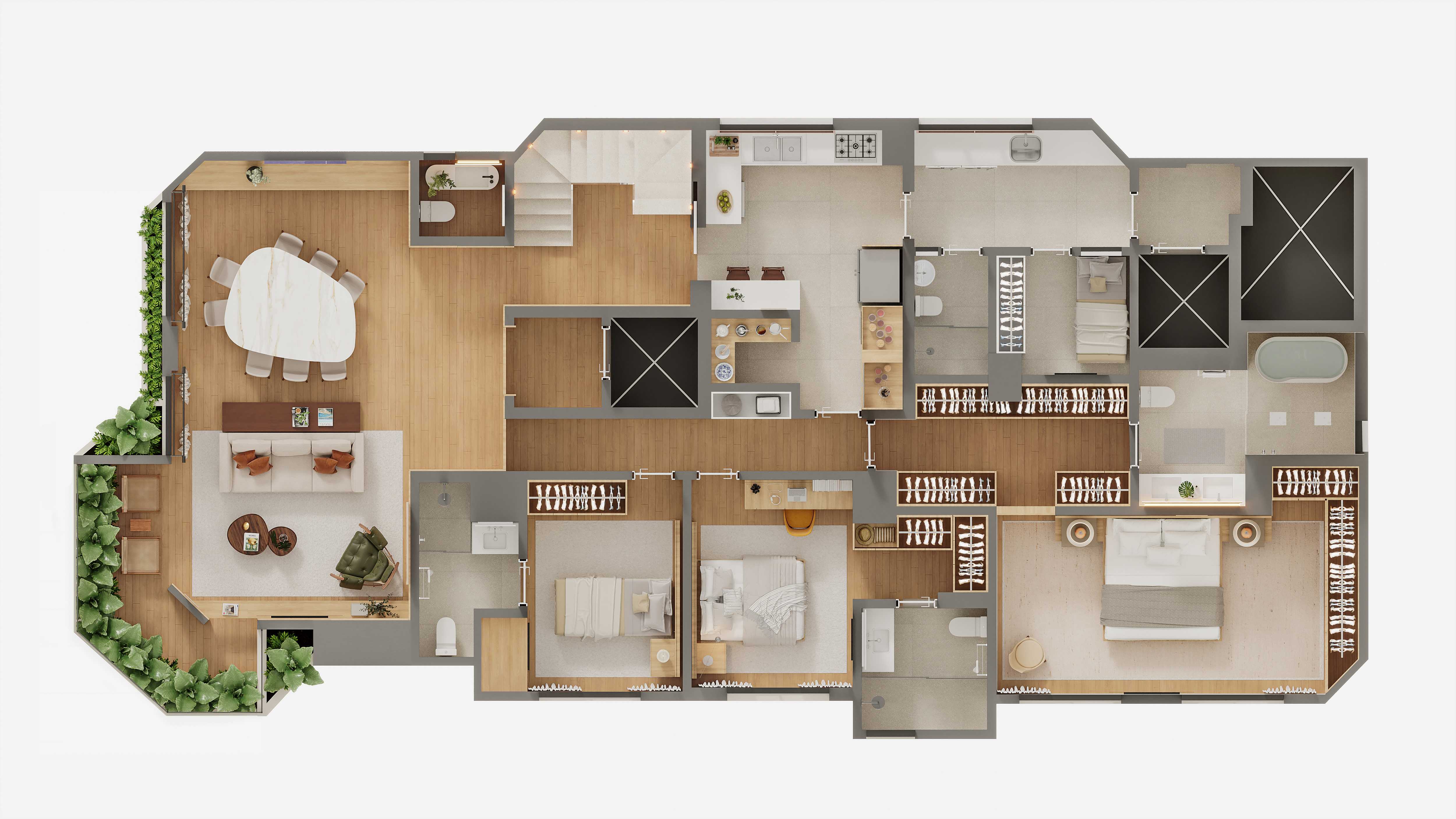 Planta - Cobertura à venda em São Paulo, Jardim Paulista, com 4 quartos, 377m² - ADIP Imóveis