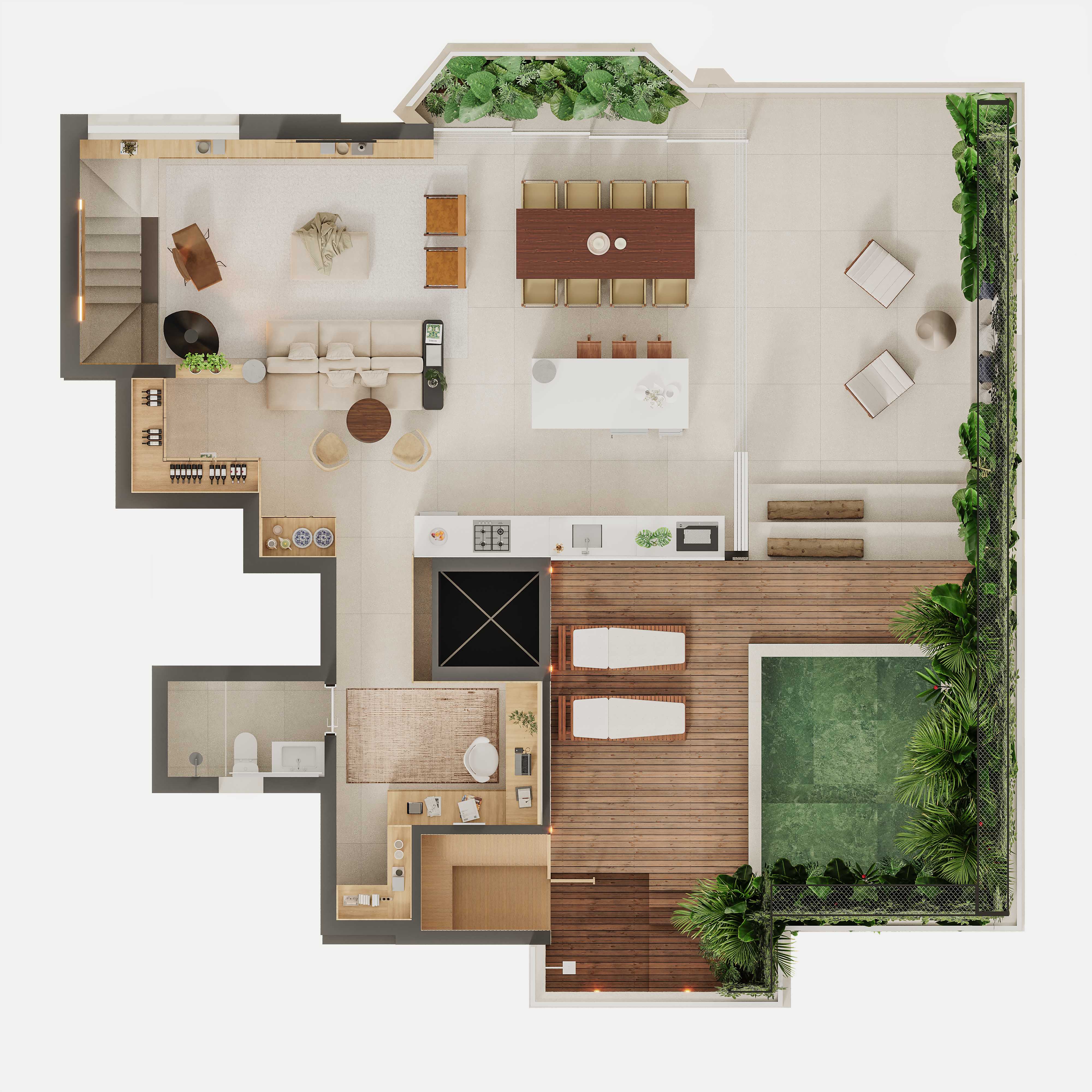 Planta - Cobertura à venda em São Paulo, Jardim Europa, com 4 quartos, 378m² - ADIP Imóveis
